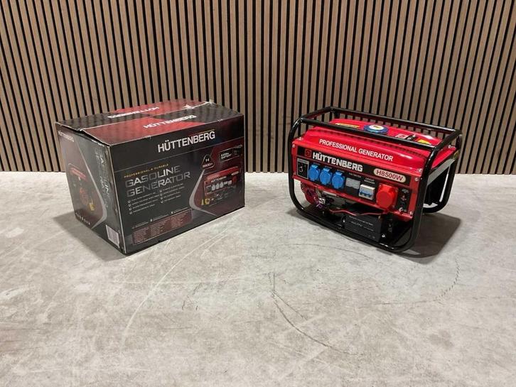 ‼️Huttenberg H8500W + met accu - Stroomgenerator‼️, Doe-het-zelf en Verbouw, Aggregaten, Nieuw, Benzine, 5 tot 10 kVA, Elektrisch startend