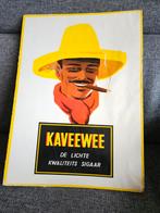 Oud Reclame Bord van Karton ~ Kaveewee Sigaren, Verzamelen, Ophalen of Verzenden, Gebruikt, Reclamebord