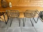 3 rotan stoelen - zo goed als nieuw, Huis en Inrichting, Stoelen, Ophalen, Drie, Zwart, Zo goed als nieuw