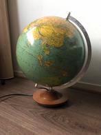 Globe - wereldbol ouderwets vintage 33 cm, Ophalen of Verzenden, Verlicht, Gebruikt