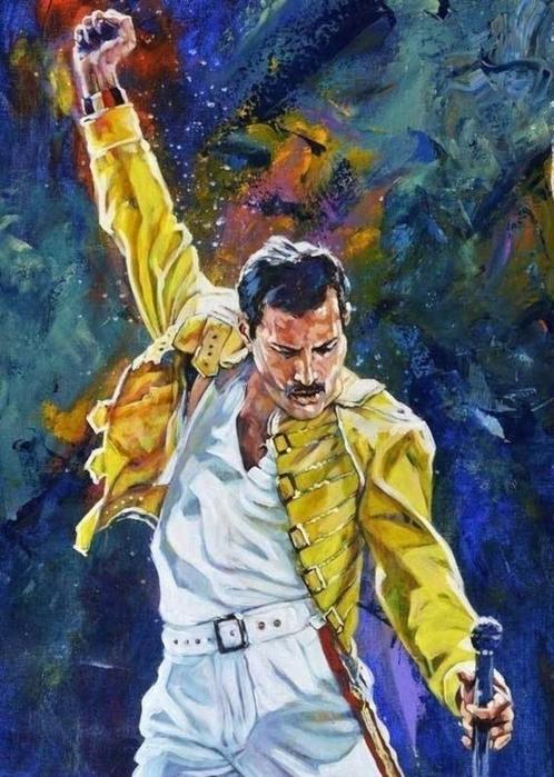 Diamond Painting Freddy Mercury - 30x40 vierkant, Hobby en Vrije tijd, Knutselen, Nieuw, Knutselwerk, Ophalen of Verzenden