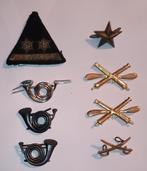 Lot oude emblemen militair met name KNIL Indië, Verzamelen, Verzenden, Landmacht, Nederland, Embleem of Badge