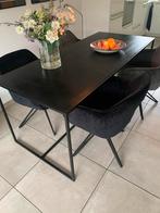 Eethoek met 4 Draaistoelen, in nieuw staat!, Ophalen, Nieuw, 50 tot 100 cm, Vier personen