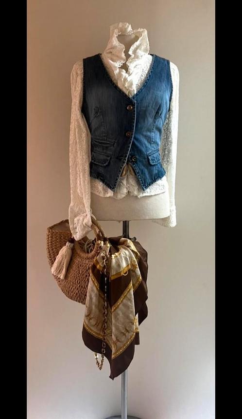 Josephine & Co 40 38/40 Purdey jeans gilet blauw, Kleding | Dames, Jasjes, Kostuums en Pakken, Zo goed als nieuw, Maat 38/40 (M)