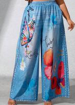 Broek Alana Bruin (44-52), Verzenden, Nieuw, Blauw, Broek of Spijkerbroek