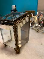 Antiek Kristallen Kastje Sieradendoosje frankrijk naoleon 3, Antiek en Kunst, Ophalen of Verzenden