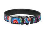 WAUDOG Flower Lederen Halsband Zwart Nek 19-25 cm KOOPJE!!!, Ophalen of Verzenden, Handgemaakt, Nieuw