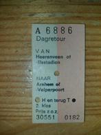 Kartonnen treinkaartje 15-03-1980 met stempels en knipgaten, Verzamelen, Spoorwegen en Tramwegen, Ophalen of Verzenden, Zo goed als nieuw