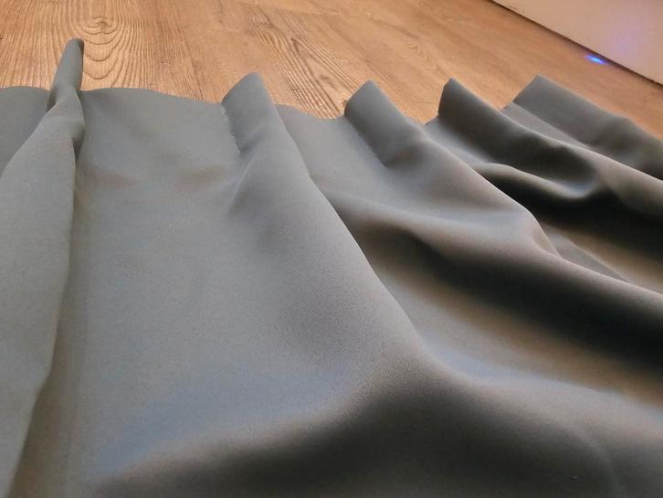 4 Blauw/Groene Gordijnen 154x77 centimeter, Huis en Inrichting, Stoffering | Gordijnen en Lamellen, Zo goed als nieuw, 150 tot 200 cm