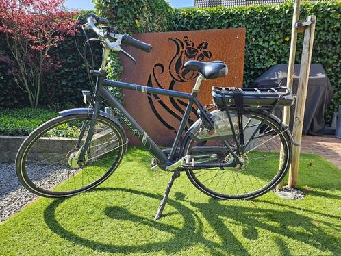 Elektrische herenfiets, Fietsen en Brommers, Elektrische fietsen, Gebruikt, Gazelle, 55 tot 59 cm, 30 tot 50 km per accu, Ophalen