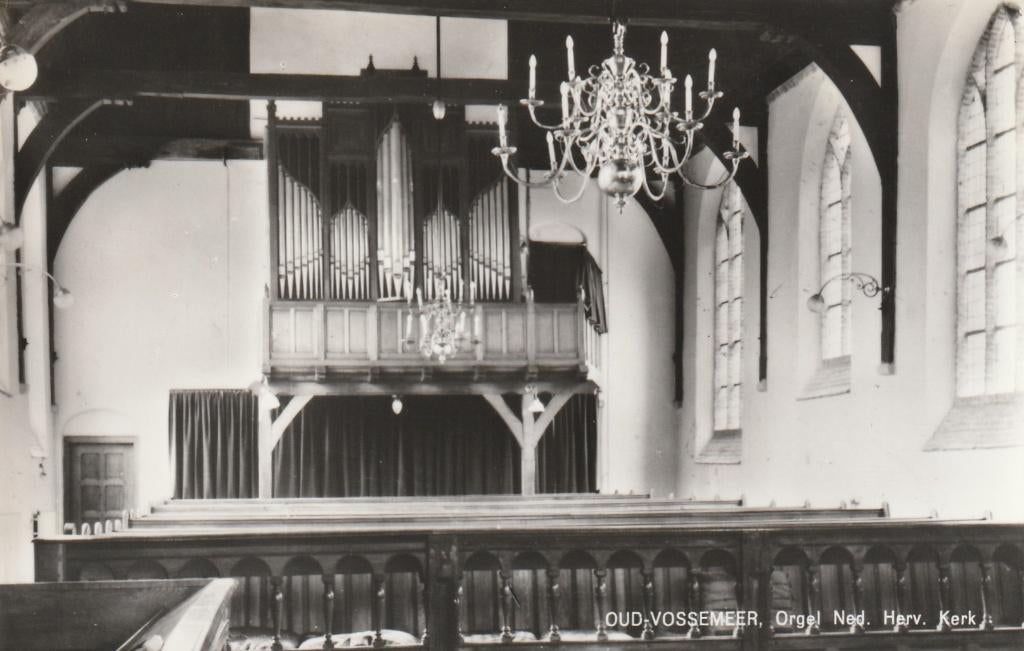 OUD VOSSEMEER Ned. Herv. Kerk Interieur Orgel, Verzenden, 1960 tot 1980, Ongelopen, Zeeland