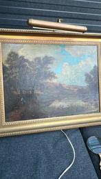 Schilderij met lamp, gesigneerd, Ophalen of Verzenden