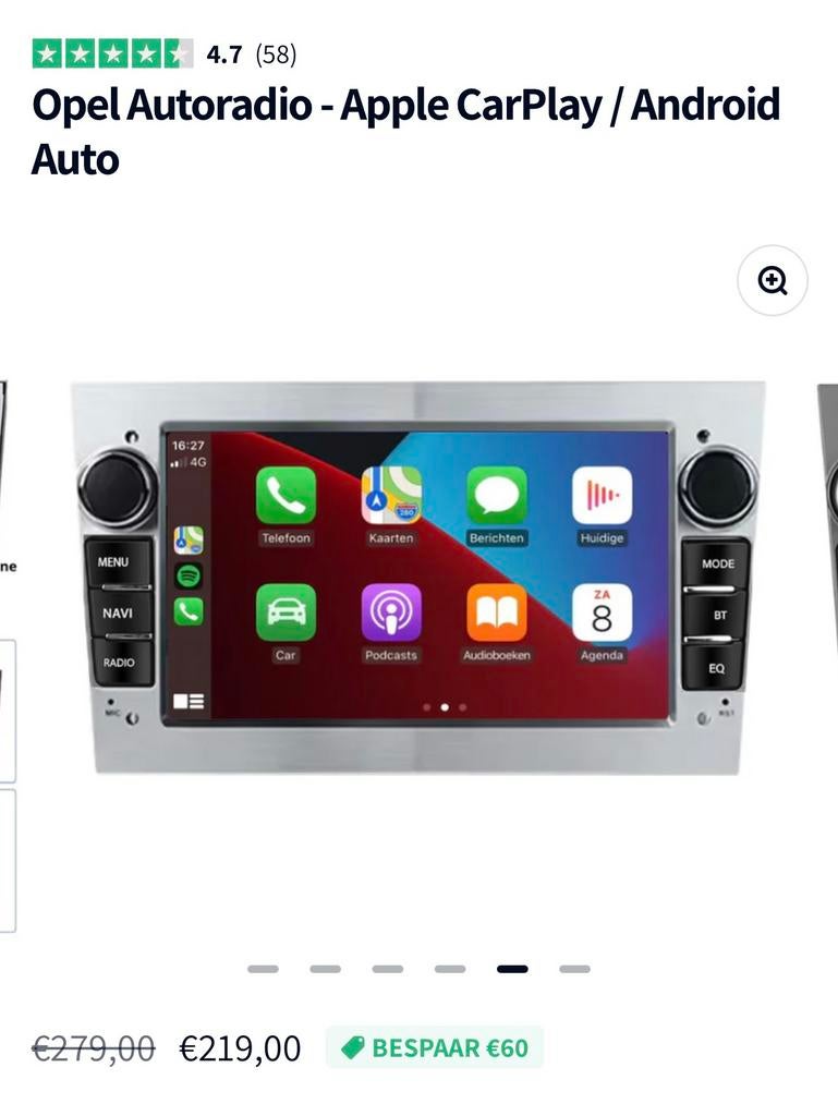 Carplay auto radio Opel, Ophalen, Gebruikt