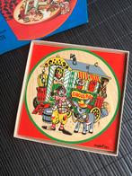 Simplex houten puzzel vintage met doosje vierkant circus, Ophalen of Verzenden, 10 tot 50 stukjes, Zo goed als nieuw