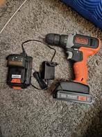 BLACK DECKER 18V PowerConnect, Doe-het-zelf en Verbouw, Gereedschap | Boormachines, Ophalen of Verzenden, Zo goed als nieuw, Boor- en Schroefmachine