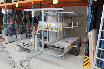 Steigeraanhanger SCAFFOLD Axsto met steigeronderdelen   beschikbaar voor biedingen