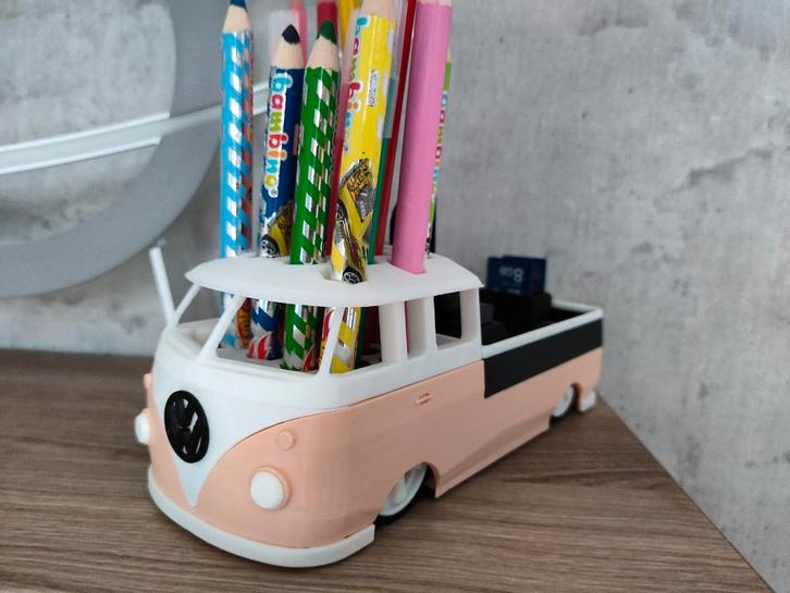 Retro bus bureau organizer – 3D print 3D23, Huis en Inrichting, Overige Huis en Inrichting, Nieuw, Ophalen of Verzenden