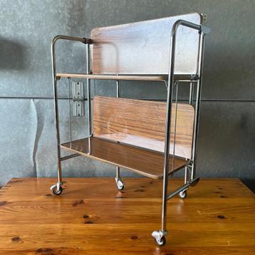 TOTALE LEEGVERKOOP trolley jaren 60 70 vintage chroom beschikbaar voor biedingen