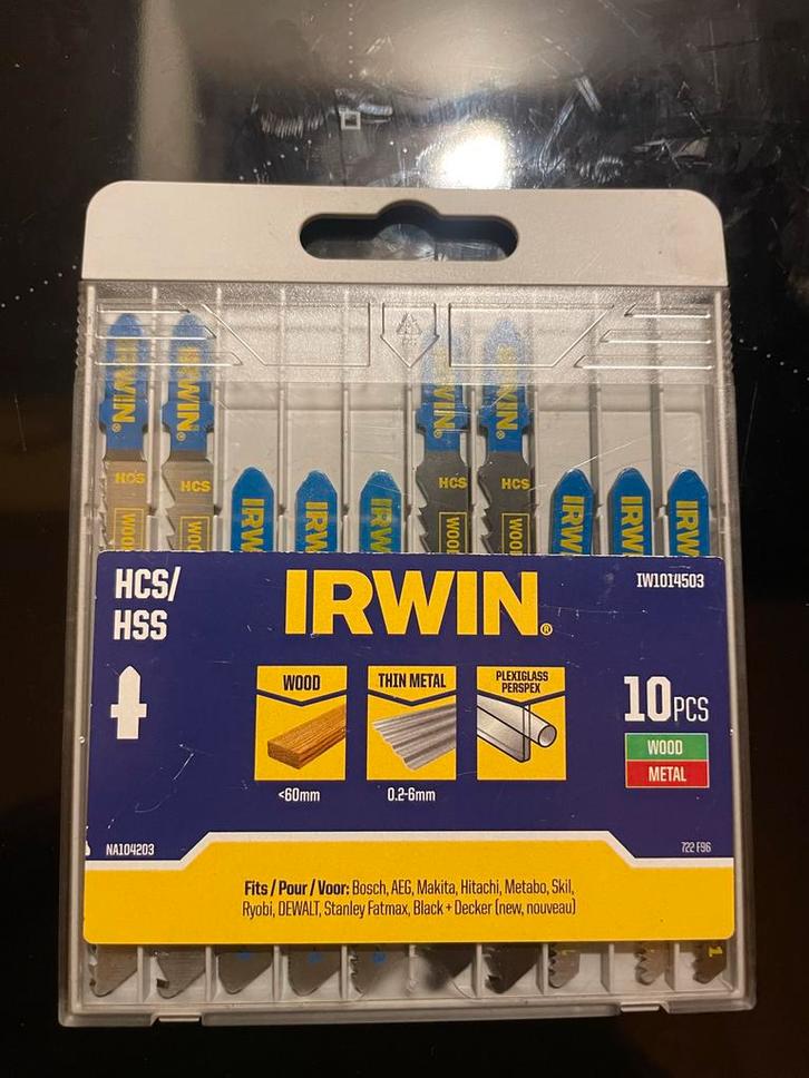 IRWIN Decoupeerzaag Zaagjes Set - Nieuw, Doe-het-zelf en Verbouw, Gereedschap | Zaagmachines, Nieuw, Decoupeerzaag, Minder dan 600 watt