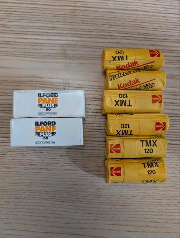 Vintage 120 Film: Ilford PANF Plus & Kodak T-MAX beschikbaar voor biedingen
