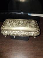 Zwaar Verzilverde sieraden doos antiek, Ophalen of Verzenden