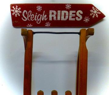 Handgeschilderd Après Ski bord / Sleigh Rides / slee rijden beschikbaar voor biedingen