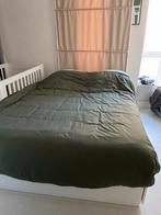 NORDLI Bedframe met opbergruimte 140x200 Matras inbegrepen., Huis en Inrichting, Wit, Zo goed als nieuw, Twijfelaar, 200 cm