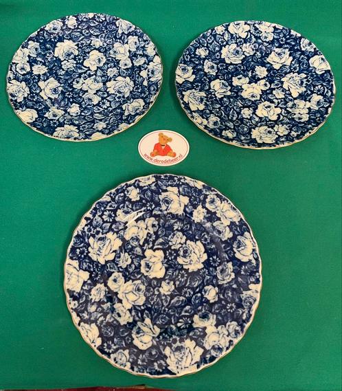 Mosa Maastricht bordjes, blauw met witte rozen, Huis en Inrichting, Keuken | Servies, Zo goed als nieuw, Bord(en), Ophalen of Verzenden