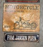 2 Emaille Reclame Borden Mancave, Ophalen of Verzenden