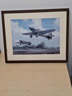 Ingelijste kunstreproductie van gevechtsvliegtuigen, Antiek en Kunst, Ophalen of Verzenden