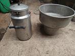 Melkfilter en emmer aluminium antiek, Ophalen of Verzenden