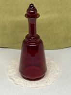 Antiek Frans glazen karafje, rood (171122m), Antiek en Kunst, Antiek | Glas en Kristal, Ophalen of Verzenden