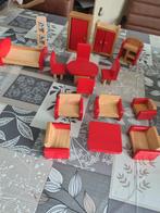 Zgan. Set leuke houten poppenhuis meubels, Ophalen of Verzenden, Zo goed als nieuw, Poppenhuis