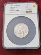 2 oz lunar ox 2021 NGC slab, Zilver, Ophalen of Verzenden