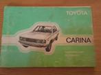 Toyota Carina handleiding instructieboek 1977, Ophalen of Verzenden