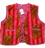 Gilet giletje roze rood fluweel velours velvet panter, Junglestories, Junglestories, Junglestories, Nieuw