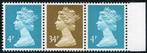 UK/Engeland Koningin Elizabeth II - Machin strip 4p/34p 1985, Ophalen of Verzenden, Postfris