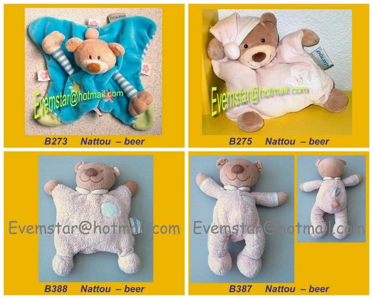 Beer beertje Nattou Noukie's Noukies Noukie, Kinderen en Baby's, Speelgoed | Knuffels en Pluche, Zo goed als nieuw, Overige typen