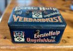 Jaren 30 verbanddoos met inhoud, Verzamelen, Blikken, Ophalen of Verzenden, Gebruikt, Overige, Overige merken