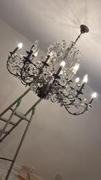 Twee  kroonluchters Leclercq & Bouwman hanglamp Elegance, Huis en Inrichting, Ophalen, Gebruikt, Glas, Klassiek