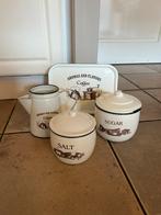 Mooi emaille set, Ophalen of Verzenden