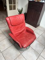 Rode vintage ikea malung stoel, Huis en Inrichting, Stoelen, Ophalen, Metaal, Gebruikt, Eén