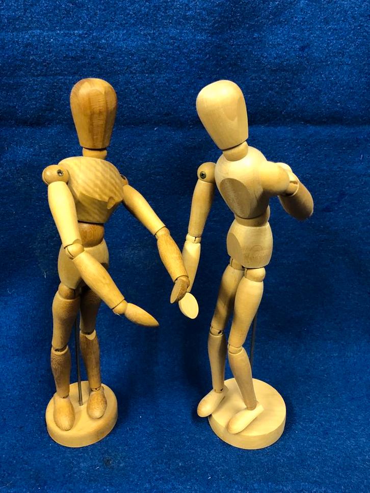 Houten Tekenmodel- ledenpop, Antiek en Kunst, Kunst | Beelden en Houtsnijwerken, Ophalen of Verzenden