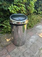 Brabantia touch bin 60L black/steel, Ophalen, Gebruikt, 50 tot 75 cm, 40 liter of meer