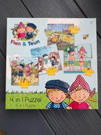 Fien en Teun 4 in 1 Puzzel, Ophalen, 10 tot 50 stukjes, Zo goed als nieuw