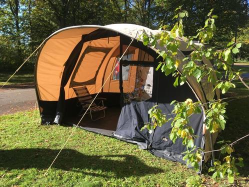 kip shelter+bosuil direct te koop voor vertrek, Caravans en Kamperen, Caravans, Particulier, tot en met 2, 500 - 750 kg, Treinzit