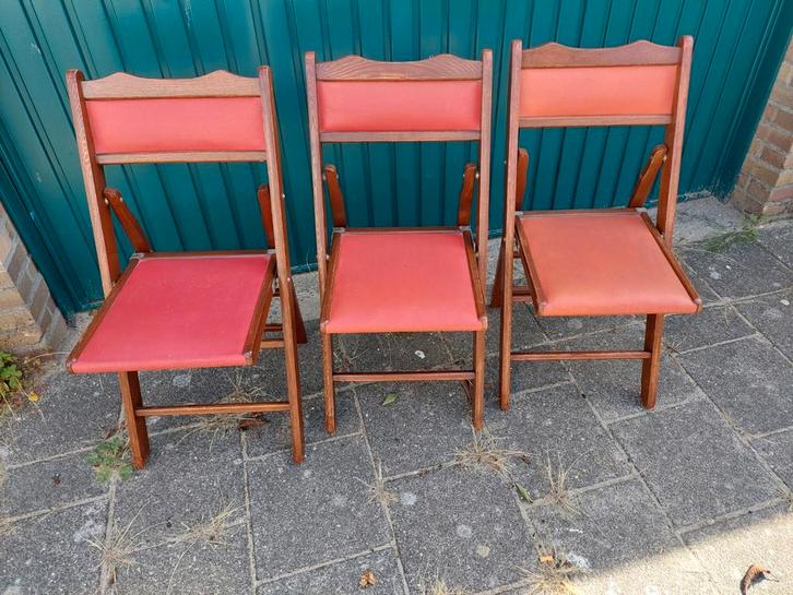 Vintage klapstoelen, Antiek en Kunst, Antiek | Meubels | Stoelen en Banken, Ophalen