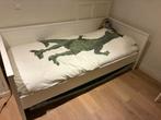 Woood Houten Bedbank - 73x100x208cm, Ophalen, Eenpersoons, Hout, 100 cm