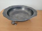 Tinnen schaal met voetjes, Antiek en Kunst, Antiek | Tin, Ophalen of Verzenden