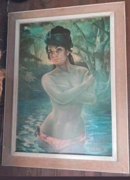 Orginele NYMPH van j.h. lynch. Jaren 60 I.z.g.s., Huis en Inrichting, Woonaccessoires | Schilderijen, Tekeningen en Foto's, Ophalen of Verzenden